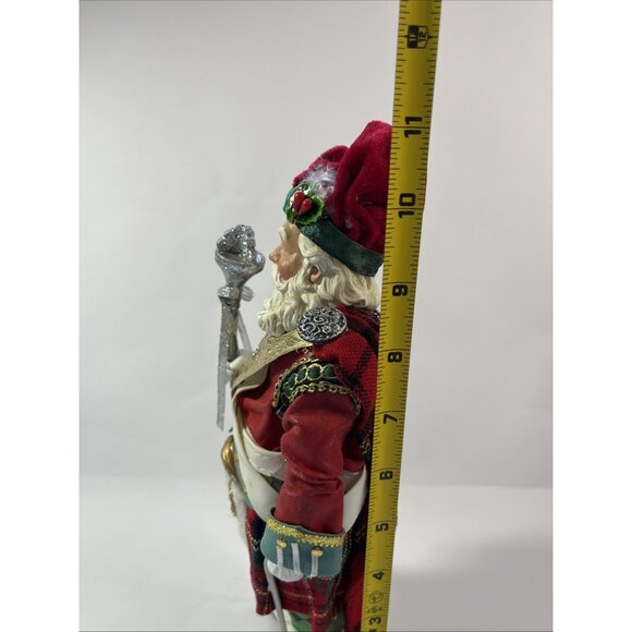 Kurt Adler Ceramic Scottish Musical Christmas Santa Scepter Royalty Wind-up - Picture 6 of 7